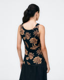 Surkana top with straps black 523HENA017-00
