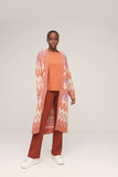 Surkana tricot jacquard coat orange 552ORPU433-20 