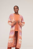 Surkana tricot jacquard coat orange 552ORPU433-20 