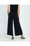Surkana wide leg cropped trousers with elastic waist black 522LIMO517-00
