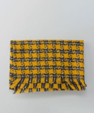 Surkana Two-coloured scarf with fringes yellow 31MENN711-10