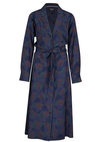 Zilch dress buttons dots navy 22VIS40.230D-22