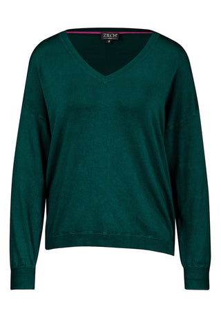 Zilch sweater V-neck pine 22BAS30.081-1.038