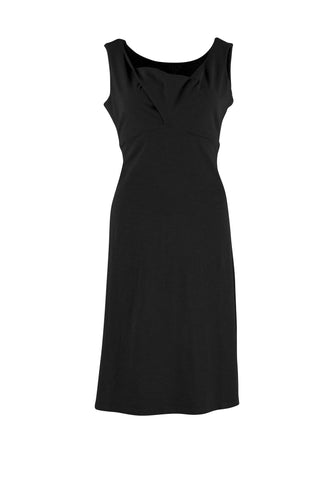 Zilch Dress Sleeveless Black 01CSL40.009/999: zwarte mouwloze jurk gemaakt van biologisch katoen