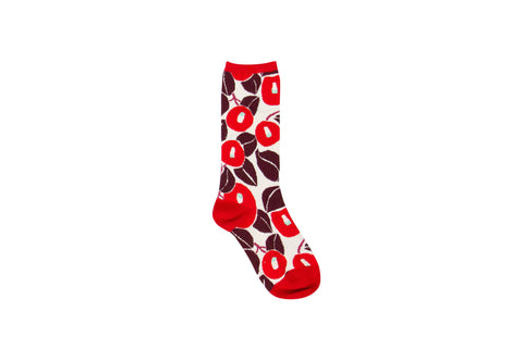 Zilch Socks Japan Lipstick 01SOCKS90.048/868: rode sokken van bamboe, zeer rekbaar