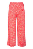 Zilch culotte pebbles blossom 11VIS60.032-975: rode broek met rechtlopende pijpen