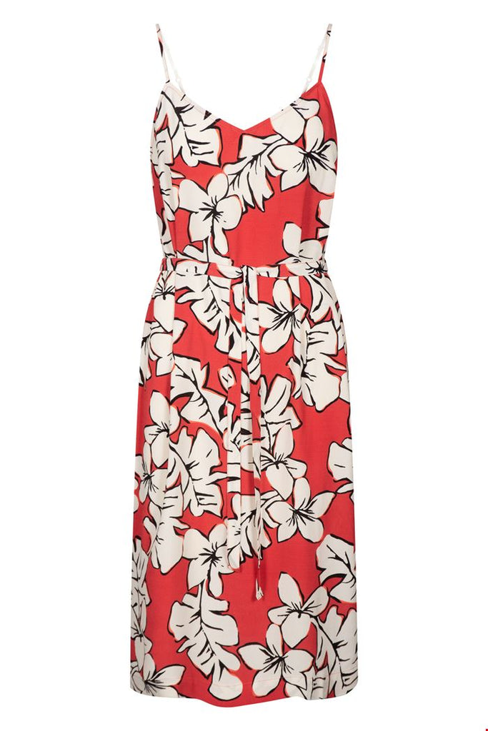ULTRANICE Zomerjurken voor Dames Bloemenprintjurk V-hals Strandjurk Verstelbare Spaghettibandjes Ruches Casual Jurk (Floral02, S