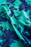 Zilch skirt flowers emerald 11VIS50.072-985: blauwe rok met bloemenprint 