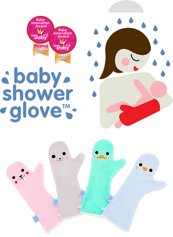 Invented 4 Kids baby shower glove veilig douchen met je baby