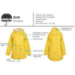 Danefae Gritt rain parka DK yellow 10451-0170